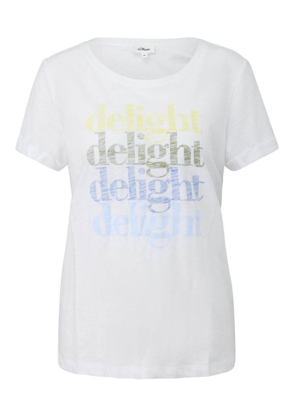 s.Oliver T-Shirt aus weichem Baumwoll-Jersey mit Frontprint – WHITE