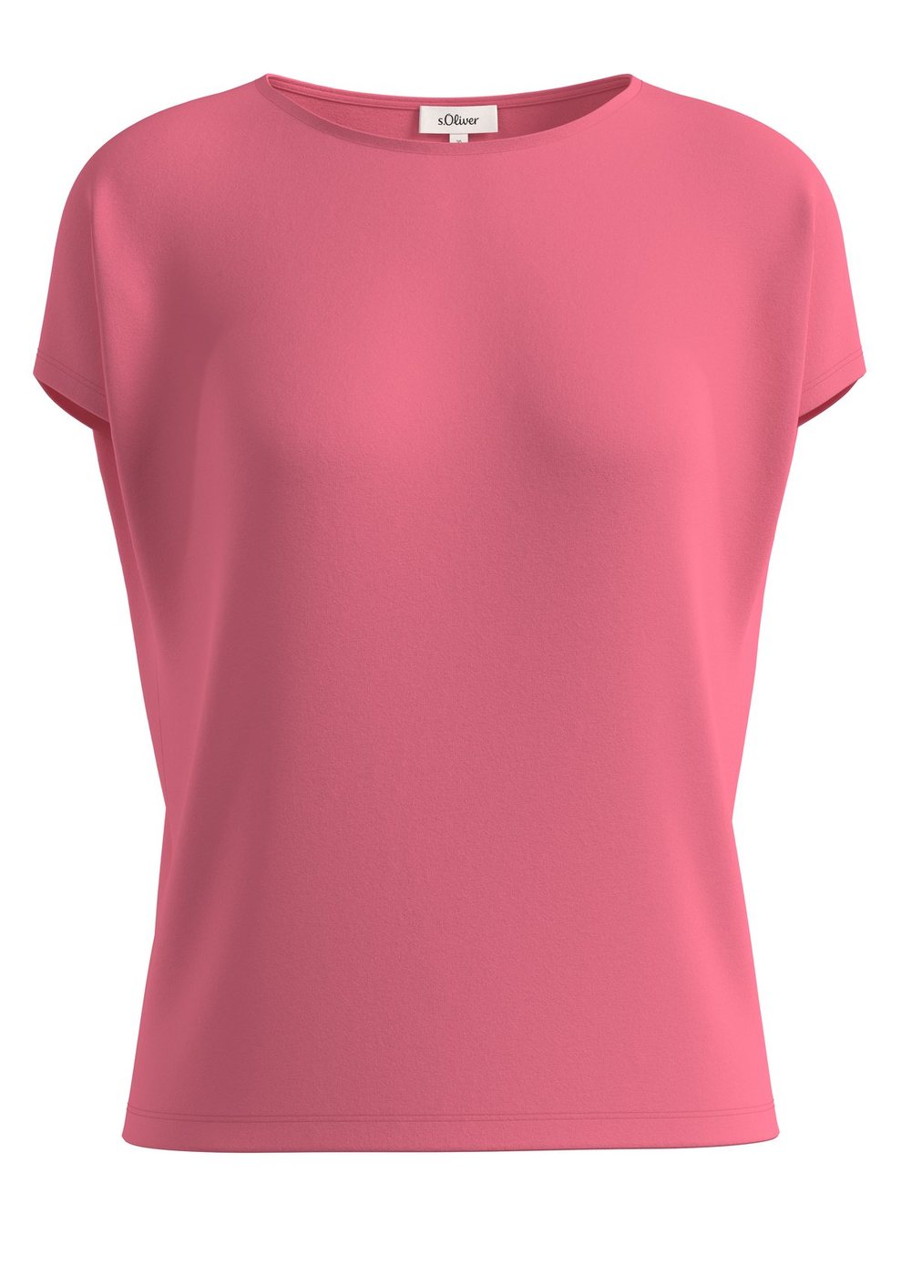 s.Oliver Fließendes Jersey-Shirt mit überschnittenen Schultern – LILAC/PINK