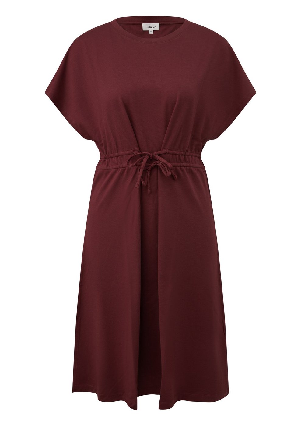 s.Oliver Ärmelloses Jersey-Kleid mit Tunnelzug und ausgestelltem Saum – RED