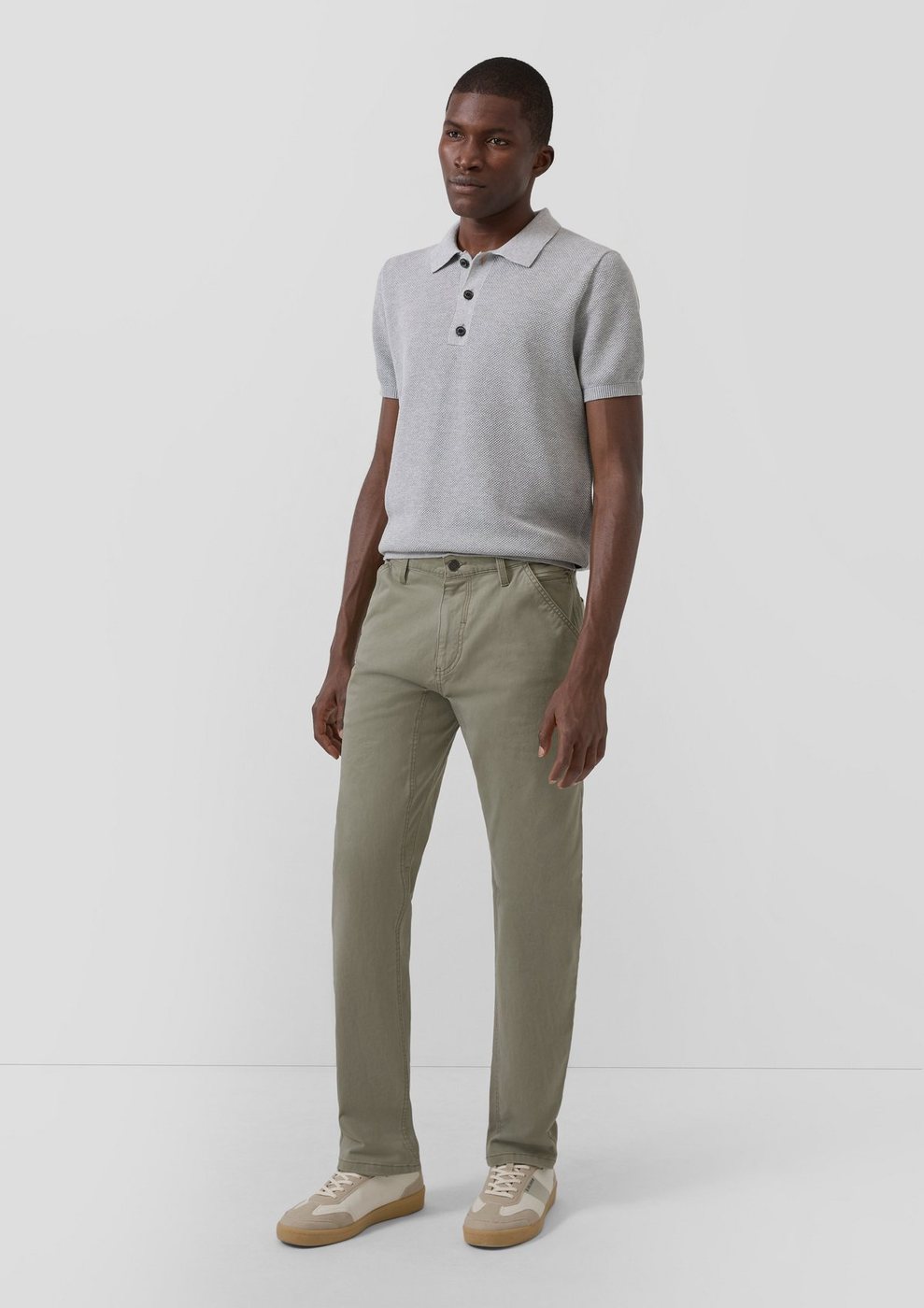 s.Oliver Denver: Chino mit Komfortbund aus Baumwollstretch – GREEN