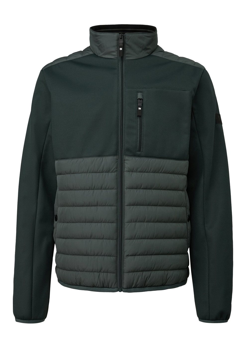 s.Oliver Leicht wattierte Jacke im Fabricmix mit sportiven Details – BLUE GREEN