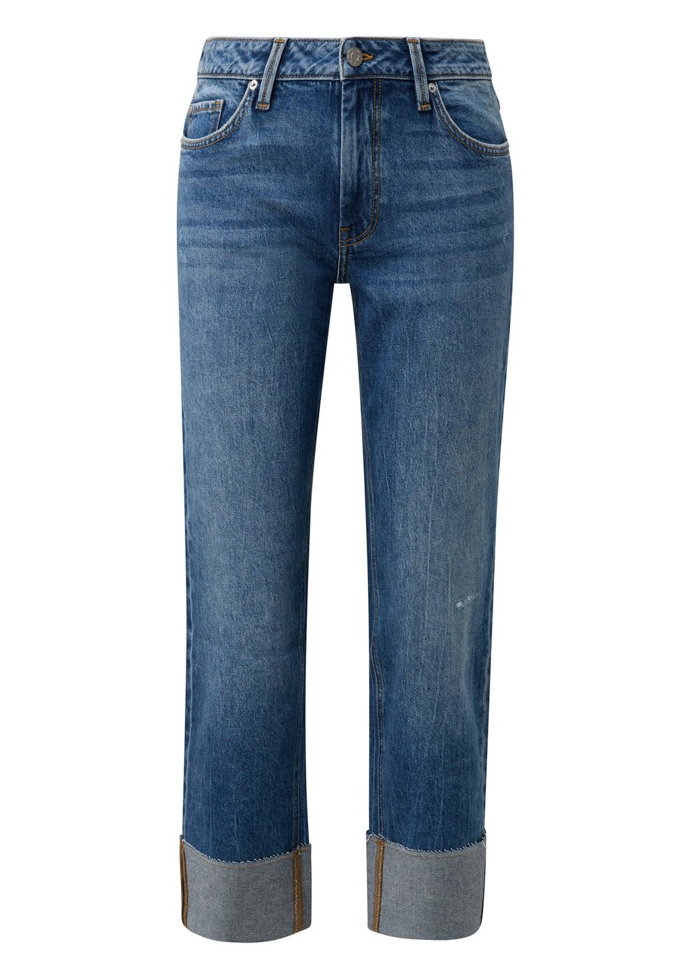 s.Oliver Cropped Jeans Karolin / Regular Fit / Mid Rise / Straight Leg – BLUE
