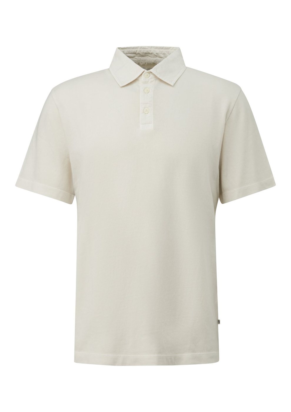 s.Oliver Polo-Shirt mit Garment Dye und Label-Patch – GREY/BLACK