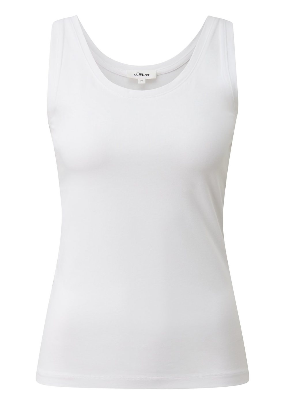 s.Oliver T-Shirt im Slim Fit mit Rundhalsausschnitt – WHITE