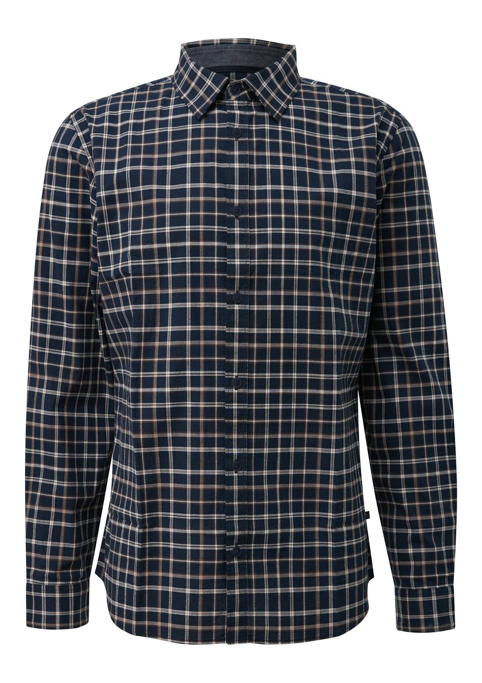 s.Oliver Slim Fit Hemd mit Kentkragen und Waschung – BLUE