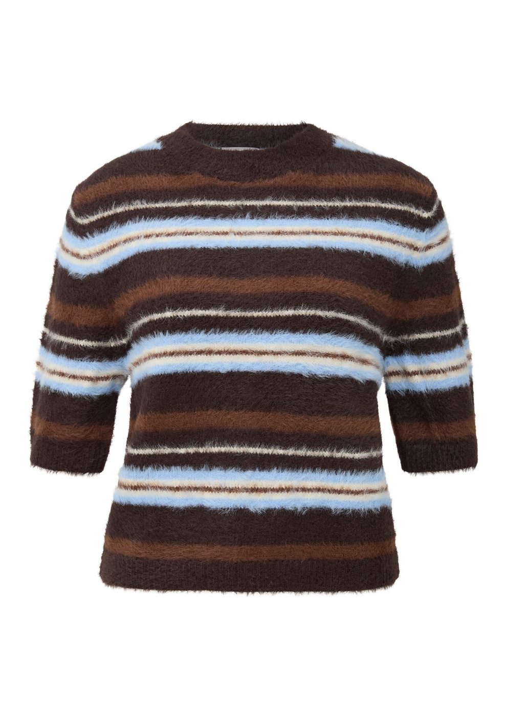 s.Oliver Strickpullover mit Crew Neck – BROWN