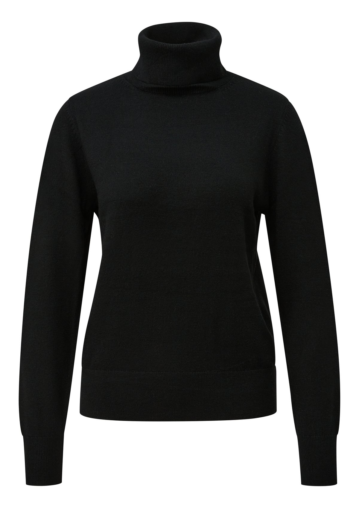 s.Oliver Strickpullover mit Pailletten und Rollkragen – GREY/BLACK