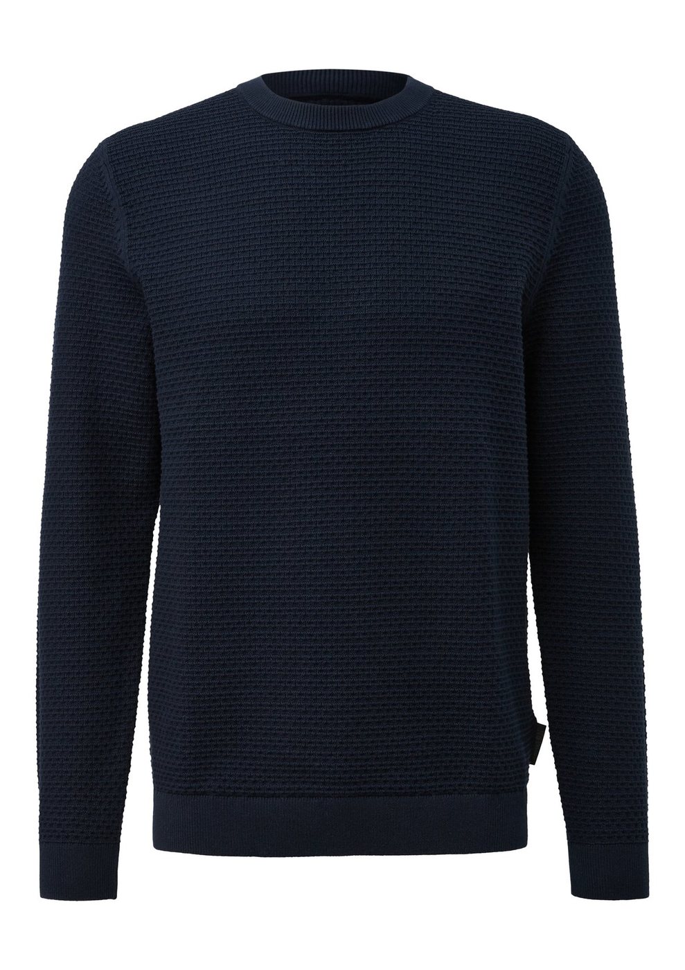 s.Oliver Strukturierter Strickpullover mit Rippbündchen – BLUE