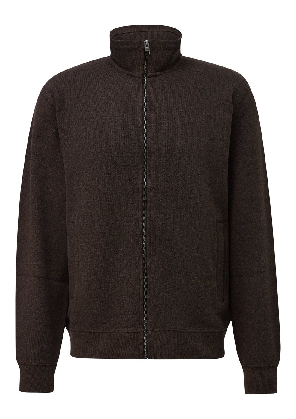 s.Oliver Melierte Stehkragen-Jacke mit Eingrifftaschen – BROWN
