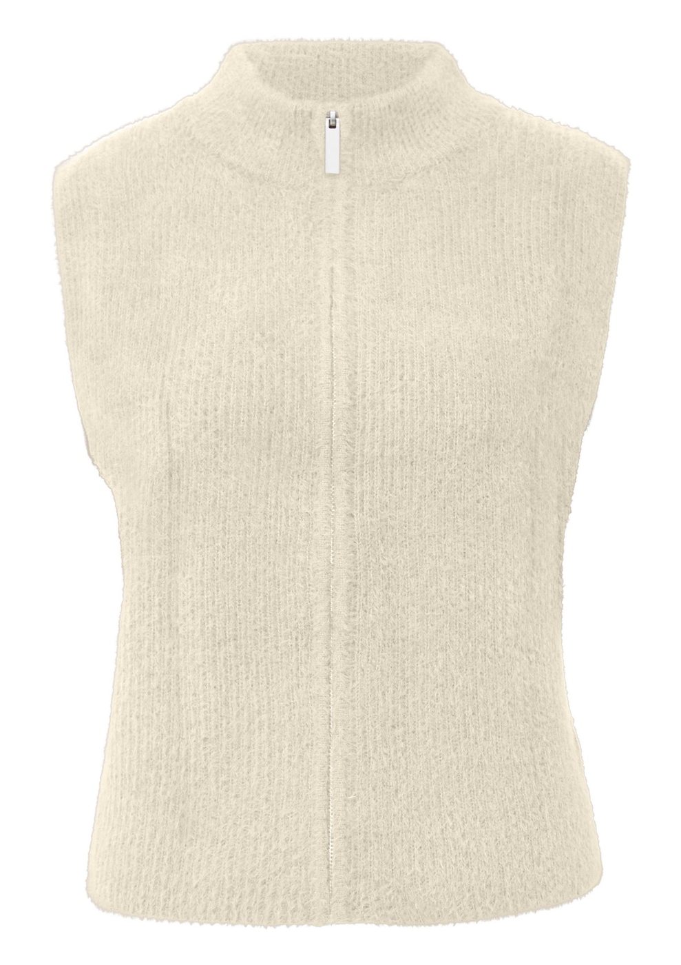 s.Oliver Strickjacke mit Reißverschluss und Stehkragen – WHITE