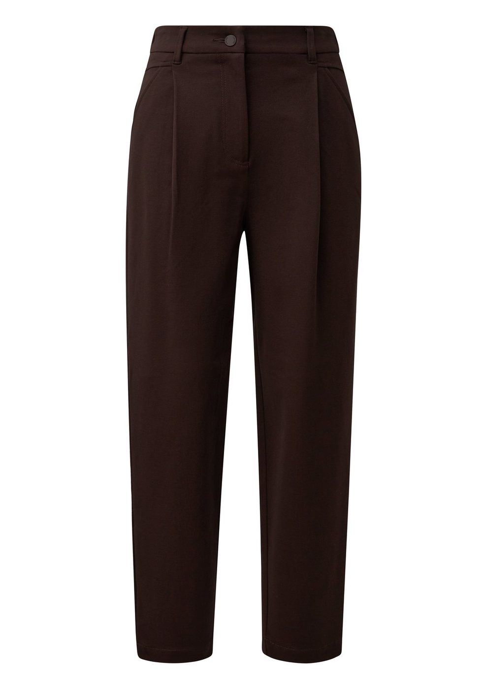 s.Oliver Ankle-Hose im Relaxed Fit mit Bundfalten und Gummizug – BROWN