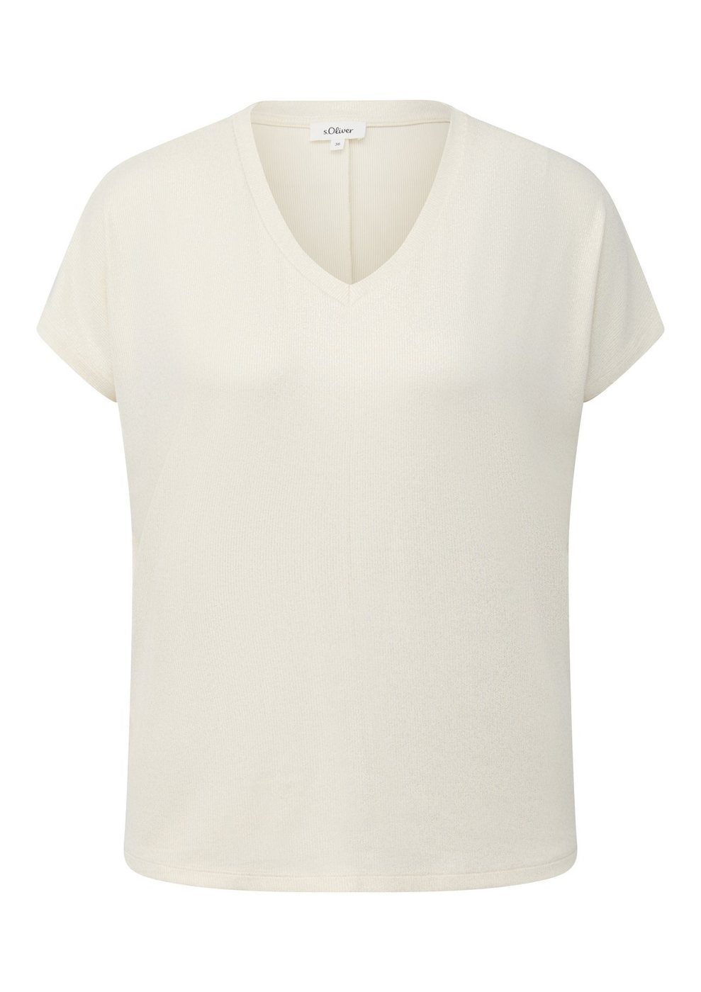 s.Oliver T-Shirt mit Folienprint im Relaxed Fit – WHITE