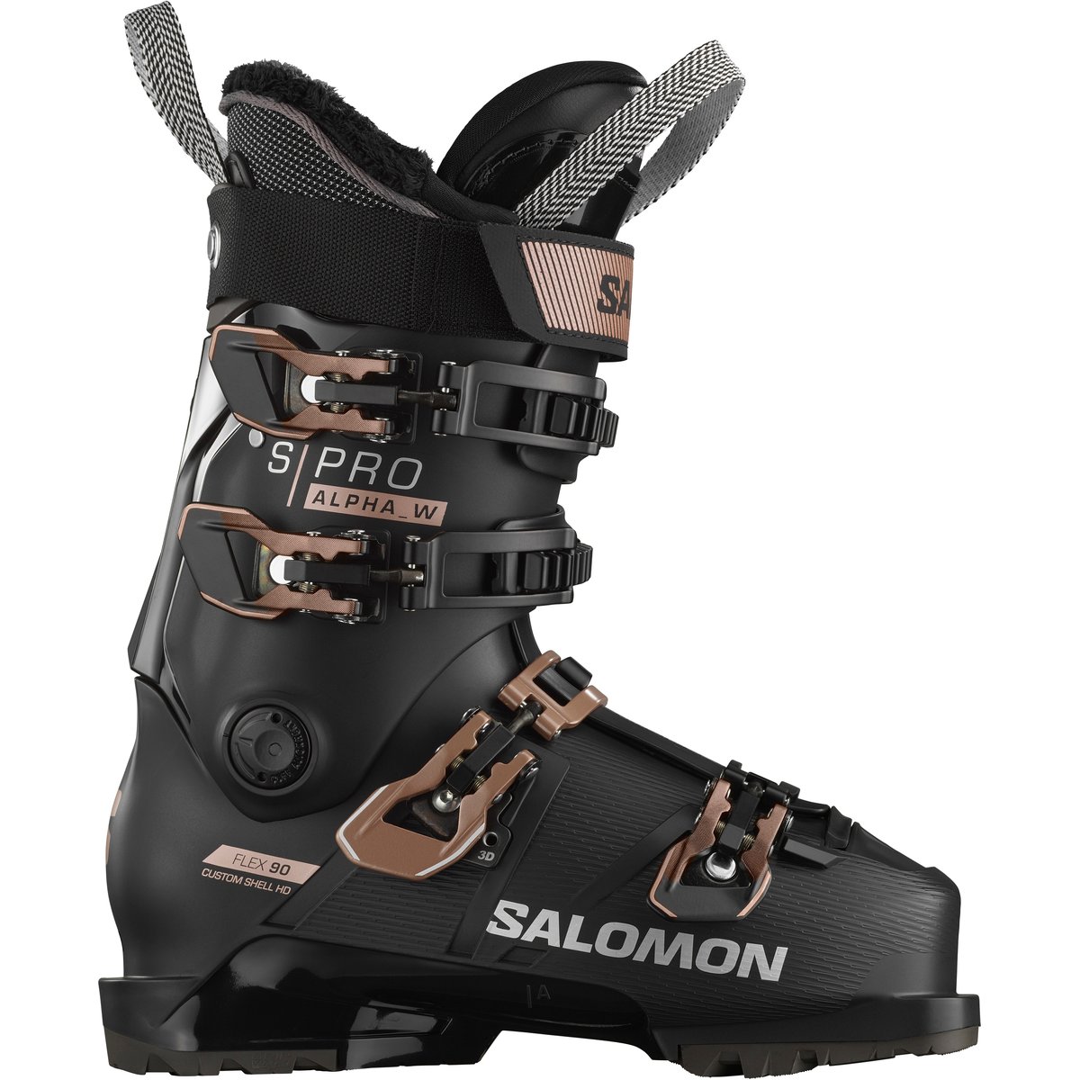 Salomon ALP. BOOTS S/PRO ALPHA 90 W Bk/Rose/Silv – Black/Pink Gold Metallic/Silver