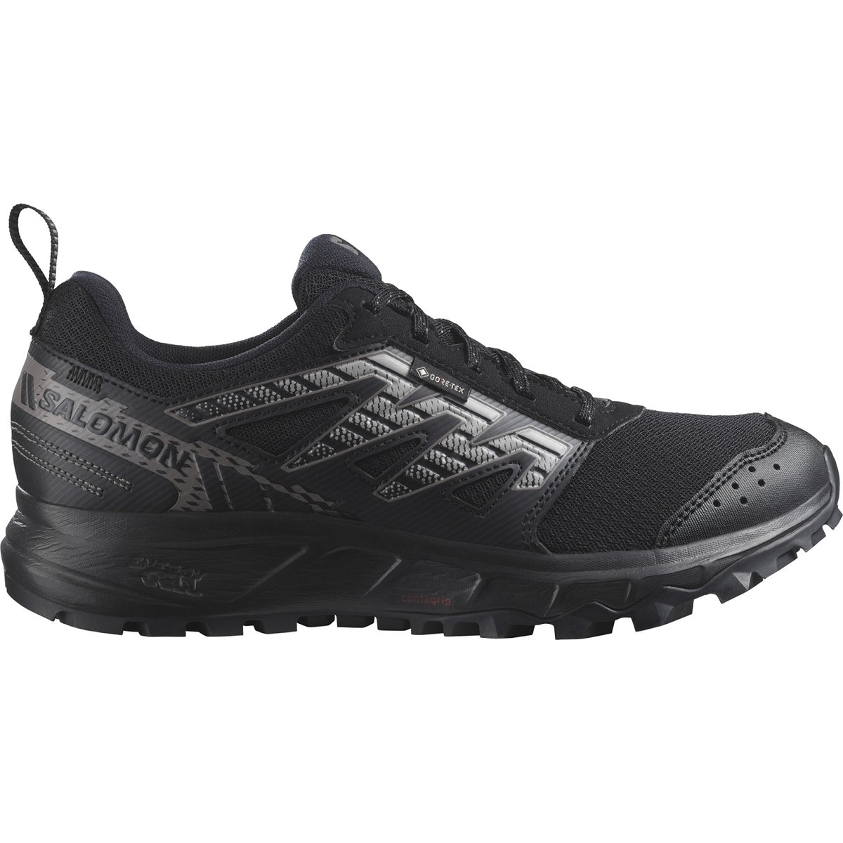 Salomon SHOES WANDER GTX W Black/Pkite – BLACK/PLUM KITTEN/GUL