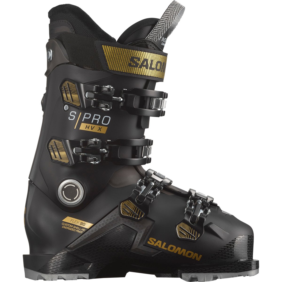 Salomon S/PRO HV X90 GW Skischuh Damen – Black/Beluga/Gold Met.