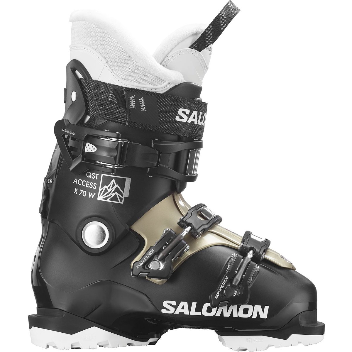 Salomon QST Access X70 GW Skischuh Damen – Black/Light Bronze Met./White