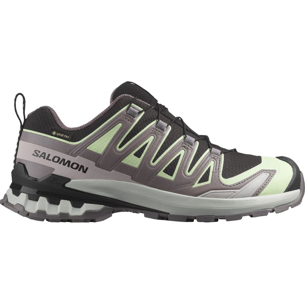 Salomon XA Pro 3D V9 GORE-TEX Trailrunningschuh Damen – Black/Patina Green/Gray Violet