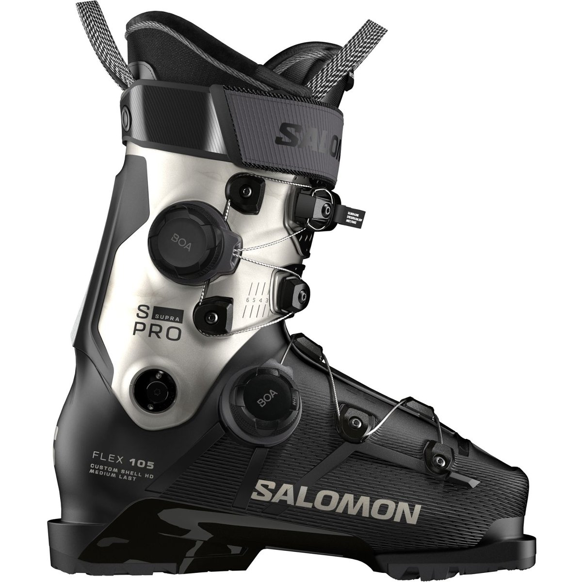 Salomon ALP. BOOTS S/PRO SUPRA DUAL BOA 105W – Black/Light Bronze Met./Black