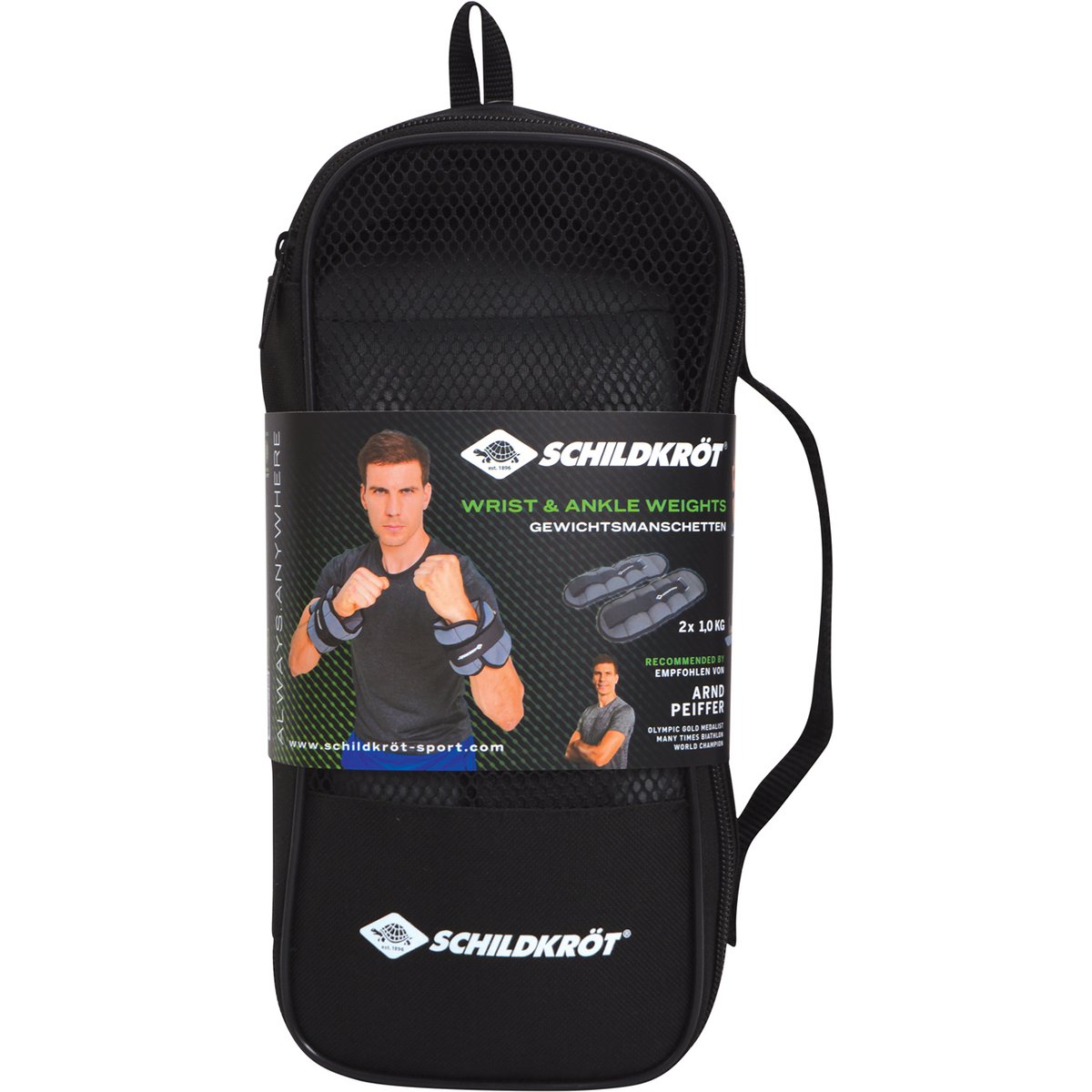Schildkröt Fitness GEWICHTSMANSCHETTE, 2x 1,0kg , (grey) im Carrybag, – KEINE FARBE