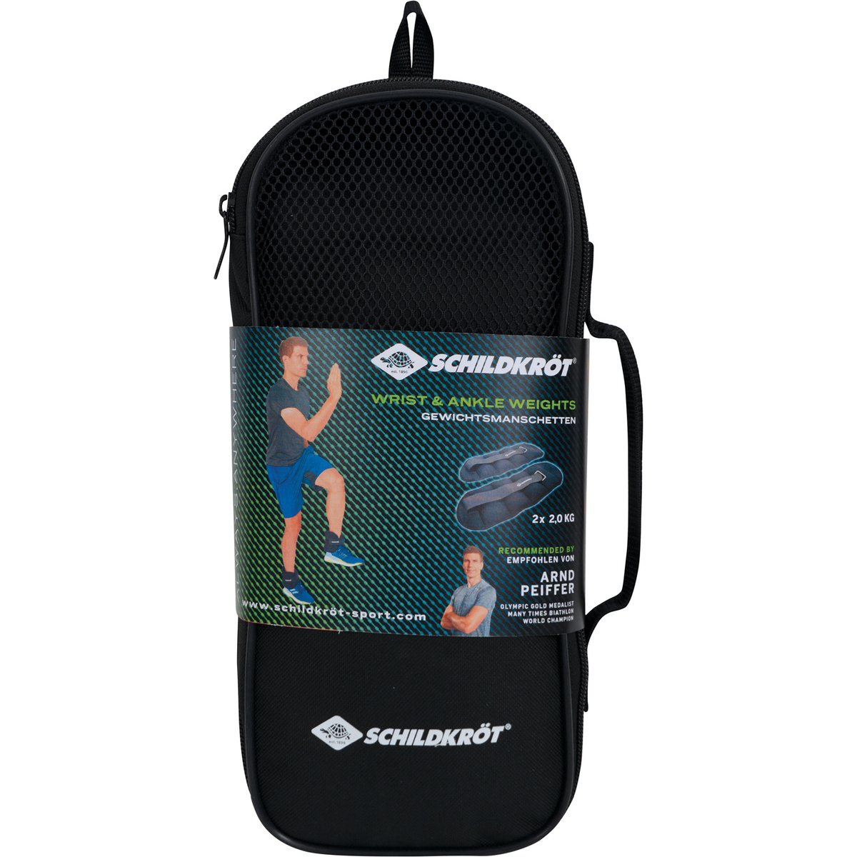Schildkröt Fitness GEWICHTSMANSCHETTE, 2x 2,0kg ,(black) im Carrybag, – KEINE FARBE
