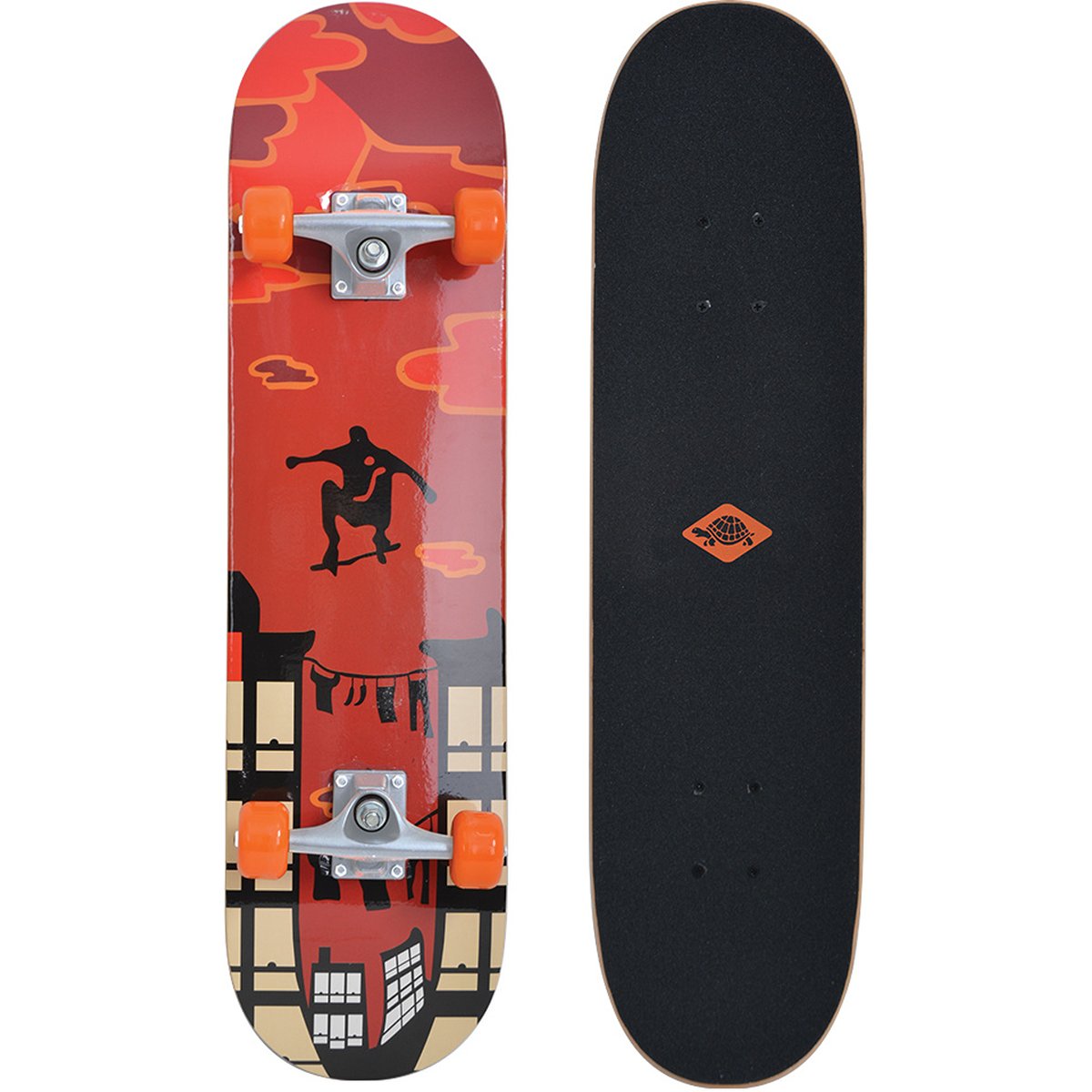 Schildkröt FUN Sports Skateboard KICKER 31´ Red Parkour – Keine Farbe