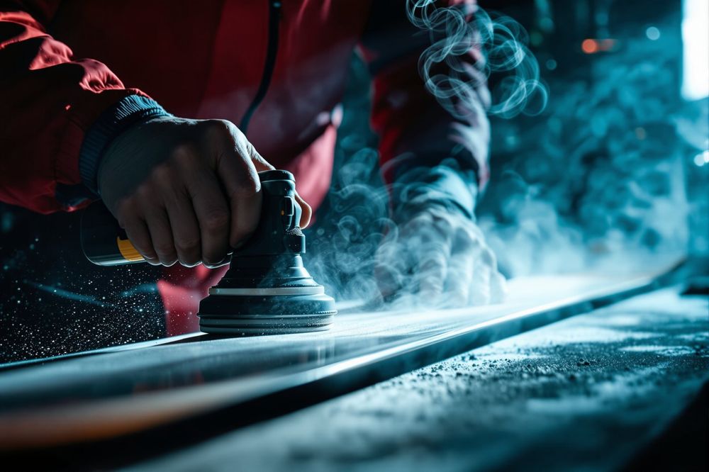 Skiwerkstatt bei Intersport Stähle – Bild mit KI gestaltet