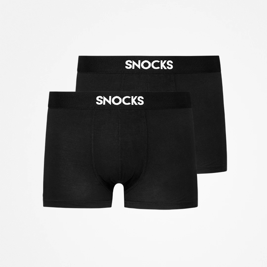 Snocks Modal Boxershorts Men, 2pcs – BLACK