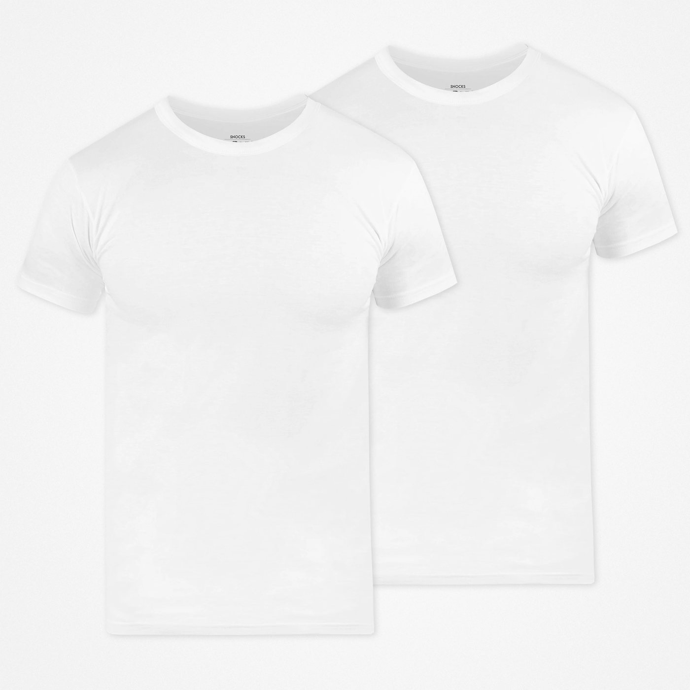 Snocks Round Neck RT 2er-Pack Herren – WHITE