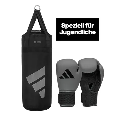Adidas Youth Boxing Kit 04 – Grau / Schwarz