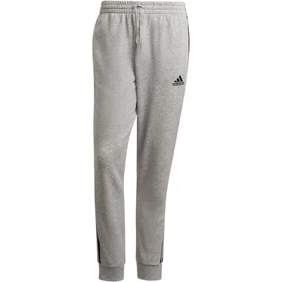 Adidas Essentials French Terry Tapered Cuff 3-Streifen Hose – MGREYH/BLACK