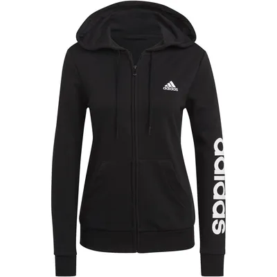 Adidas Essentials Logo Kapuzenjacke – BLACK/WHITE