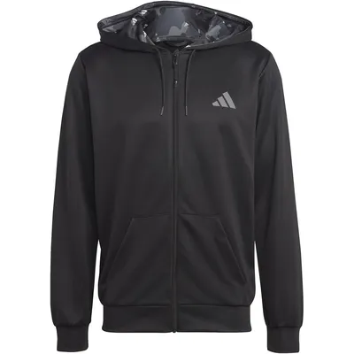 Adidas TR-ES+ BL Kapuzensweat mit Reißverschluss Herren – BLACK/GREFIV