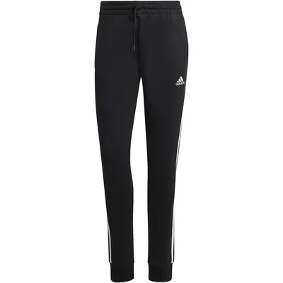 Adidas Hose Essentials 3-Streifen French Terry Cuffed – BLACK/WHITE