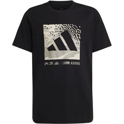 Adidas J CAMO LOGO TEE – BLACK