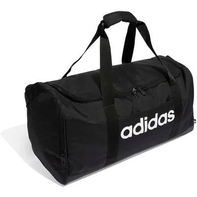 Adidas LINEAR DUFFEL M – BLACK/BLACK/WHITE