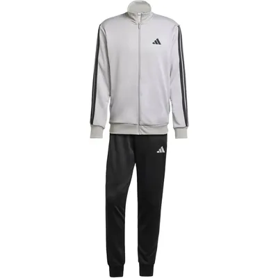 Adidas Sportanzug Sportswear Basic 3-Streifen French Terry – MGREYH/MGSOGR