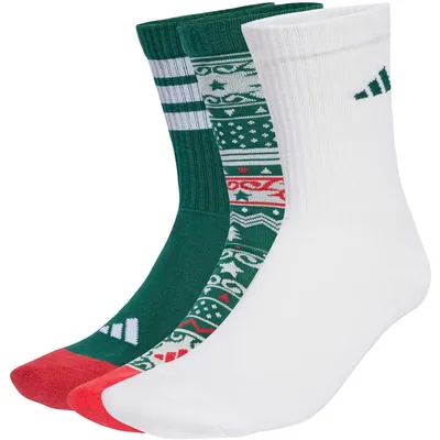 Adidas Socken CHRISTMAS GRAPHIC CREW SOCKEN 3ER-PACK – CGREEN/WHITE/PURRUB