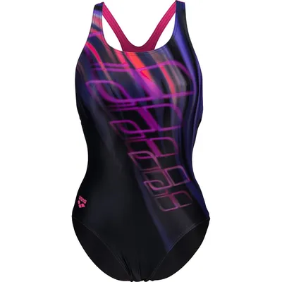 Arena WOMEN'S ARENA SHADING SWIMSUIT – BLACK/FREAK ROSE