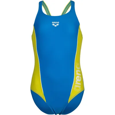Arena G THRICE JR SWIM PRO BACK ONE – BLUE CHINA-SOFT GREEN-WHITE