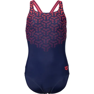 Arena GIRL'S ARENA KIKKO V SWIMSUIT SWIM PRO BACK – NAVY-FLUO RED
