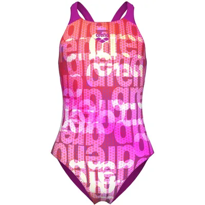 Arena GIRL'S ARENA MULTI COLOURS SWI – PINK MULTI-VERY FUCHSIA