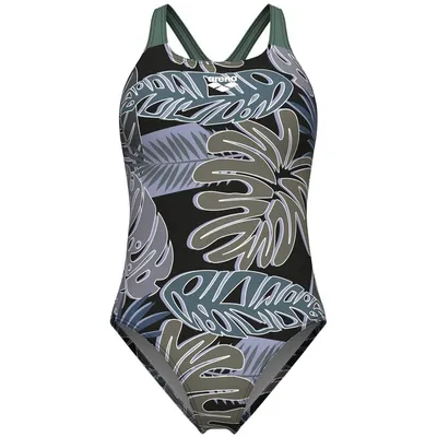 Arena W ARENA FOREST SWIMSUIT SWIM PRO BACK L – BLACK MULTI-SAGE