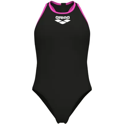 Arena W ARENA Y-LINE SWIMSUIT SOLID L – BLACK-SHOCKING PINK