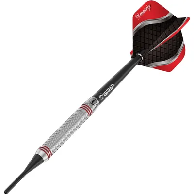 BULL'S Artos AR3 Steeldart, Red 80% Tungsten – FARBIG SILBER