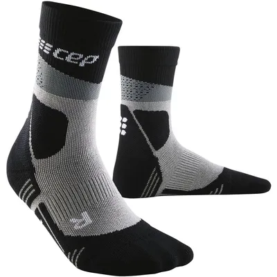 CEP max cushion socks, hiking, mid cut, women – grey/black