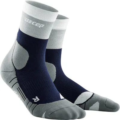 CEP hiking light merino mid-cut soc – marineblue/grey