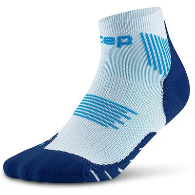 CEP run socks, low cut, 5.0, m – ice/blue