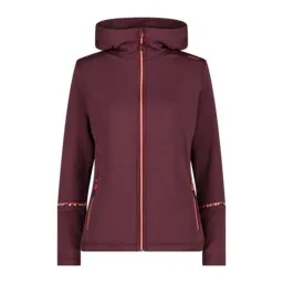 CMP WOMAN JACKET FIX HOOD – BURGUNDY