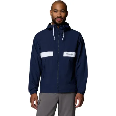 Columbia Spire Valley Hooded Windbreaker – Collegiate Navy, White