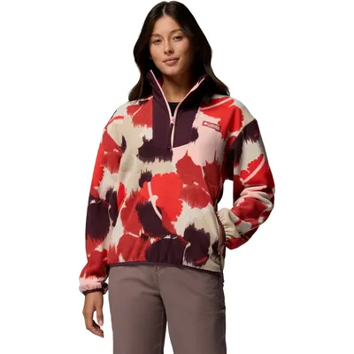 Columbia Sequoia Grove Printed Half Zip – Washed Red, Ikatbloom